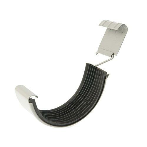 115mm Half Round Dusty Grey Galvanised Steel Gutter Union - Trade Warehouse