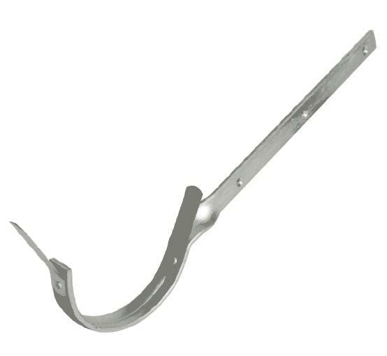 115mm Half Round Dusty Grey Galvanised Steel Side Fix Rafter Bracket - Trade Warehouse