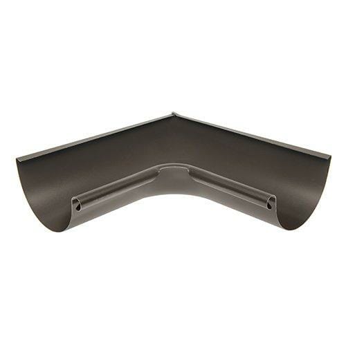 115mm Half Round Sepia Brown Galvanised Steel 90degree Internal Gutter Angle - Trade Warehouse
