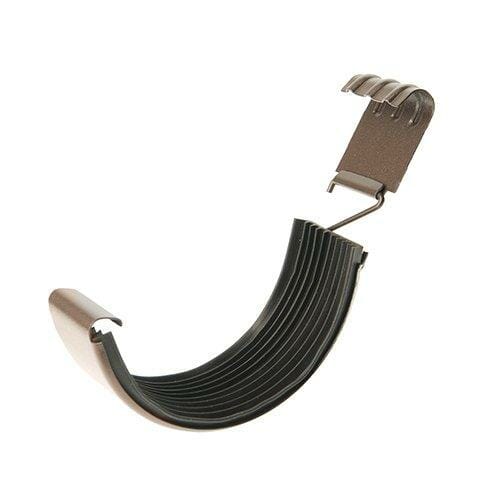 115mm Half Round Sepia Brown Galvanised Steel Gutter Union - Trade Warehouse