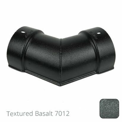 115x75mm (4.5"x3") Beaded Deep Run Cast Aluminium 135 degree Combined Gutter Angle - Textured Basalt Grey RAL 7012 - Trade Warehouse