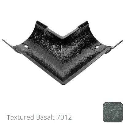 115x75mm (4.5"x3") Beaded Deep Run Cast Aluminium 90 degree Combined Gutter Angle - Textured Basalt Grey RAL 7012 - Trade Warehouse