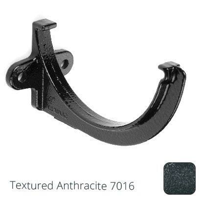 115x75mm (4.5"x3") Beaded Deep Run Cast Aluminium Gutter Fascia Bracket - Textured Anthracite Grey RAL 7016 - Trade Warehouse