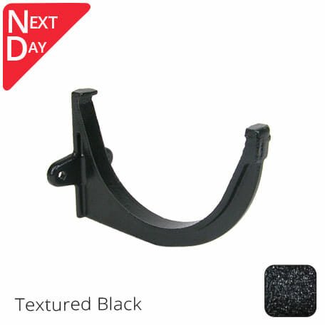 115x75mm (4.5"x3") Beaded Deep Run Cast Aluminium Gutter Fascia Bracket - Textured Black - Next Day Delivery - Trade Warehouse