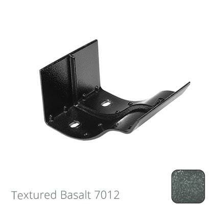 125mm (5") Victorian Ogee Cast Aluminium Gutter Union - Textured Basalt Grey RAL 7012 - Trade Warehouse