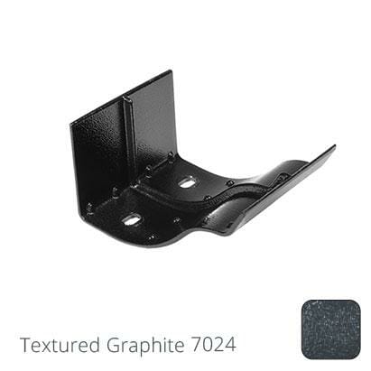 125mm (5") Victorian Ogee Cast Aluminium Gutter Union - Textured Graphite Grey RAL 7024 - Trade Warehouse