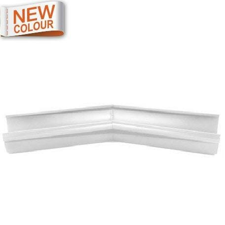125mm Half Round 13516M White Galvanised Steel 135 degree Internal Gutter Angle - Trade Warehouse