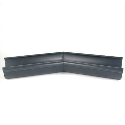 125mm Half Round Anthracite Grey Galvanised Steel 135degree Internal Gutter Angle - Trade Warehouse