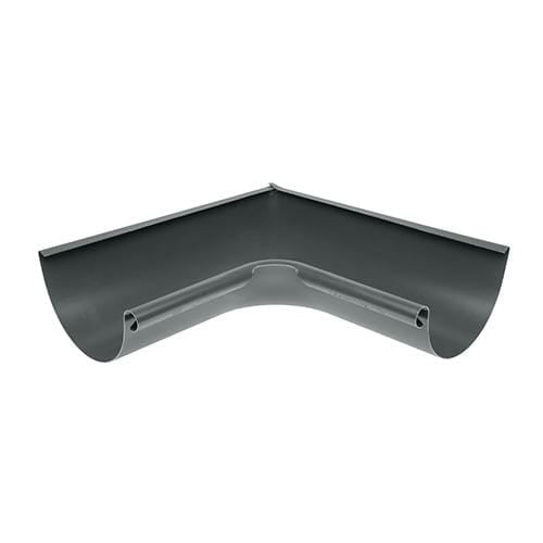 125mm Half Round Anthracite Grey Galvanised Steel 90degree Internal Gutter Angle - Trade Warehouse