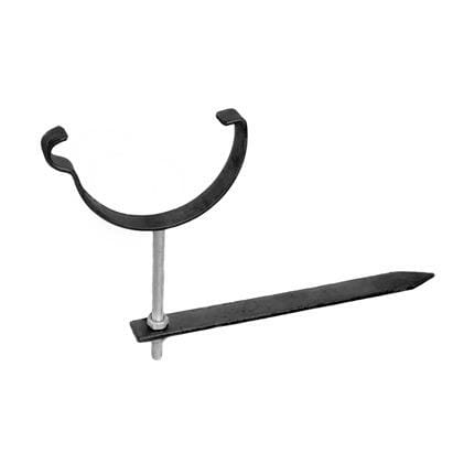 125mm Half Round Black Coated Galvanised Steel Rise & Fall Bracket - Trade Warehouse