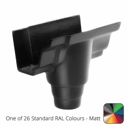 125x100 (5"x 4") Moulded Ogee Cast Aluminium 100mm Gutter Outlet - One of 26 Standard Matt RAL colours TBC - Trade Warehouse