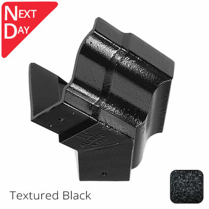 125x100 (5"x 4") Moulded Ogee Cast Aluminium 135 Degree External Angle - Textured Black - Trade Warehouse