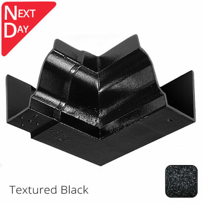 125x100 (5"x 4") Moulded Ogee Cast Aluminium 90 Degree Internal Angle - Textured Black - Trade Warehouse