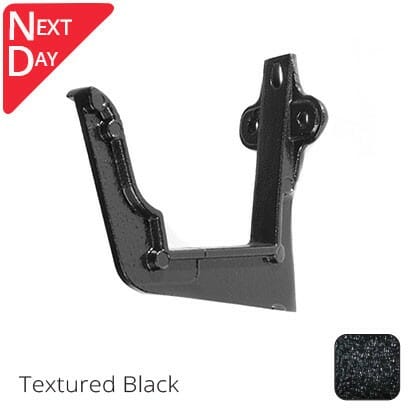 125x100 (5"x 4") Moulded Ogee Cast Aluminium Fascia Bracket - Textured Black - Trade Warehouse