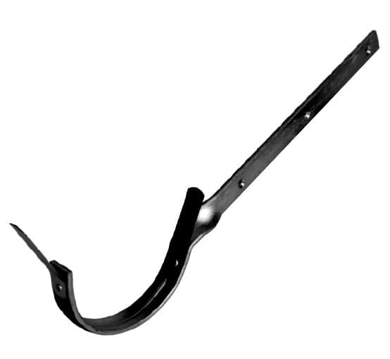 150mm Half Round Black Coated Galvanised Steel Side Fix Rafter Bracket - Trade Warehouse