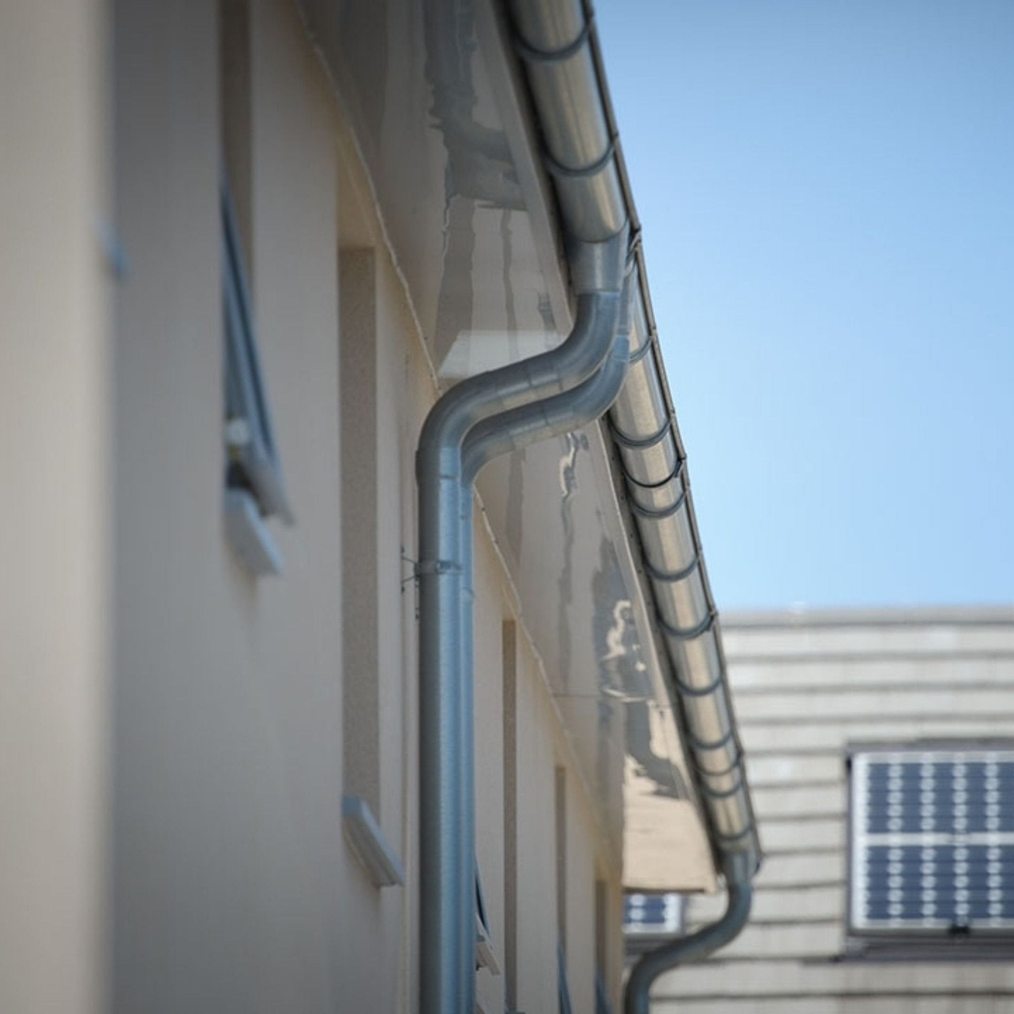 150mm Half Round Galvanised Steel 100mm 'wrap around' Gutter Outlet - Trade Warehouse