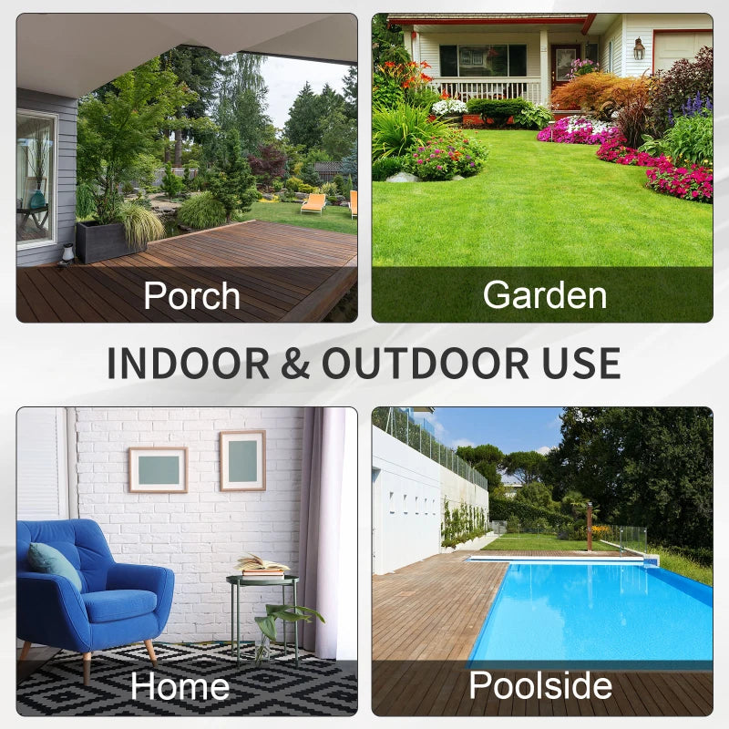 Black 3 Seater Rattan Sofa with Fire Resistant Cushion