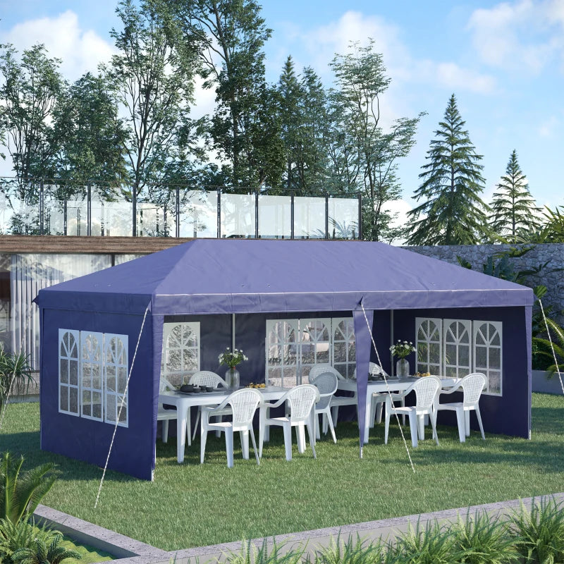 3m x 6m Blue Pop Up Gazebo