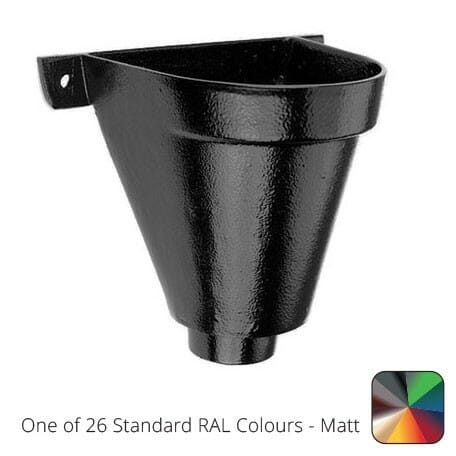 200mm Cast Aluminium Flat Back Hopper Head -63mm (2.5") Outlet - One of 26 Standard Matt RAL colours TBC - Trade Warehouse