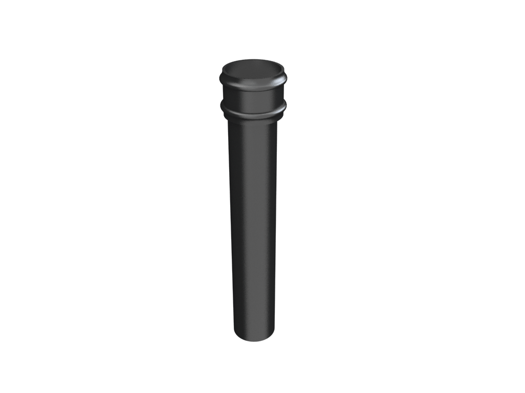 2.5" Round Uneared Downpipe x 2ft Painted - Trade Warehouse