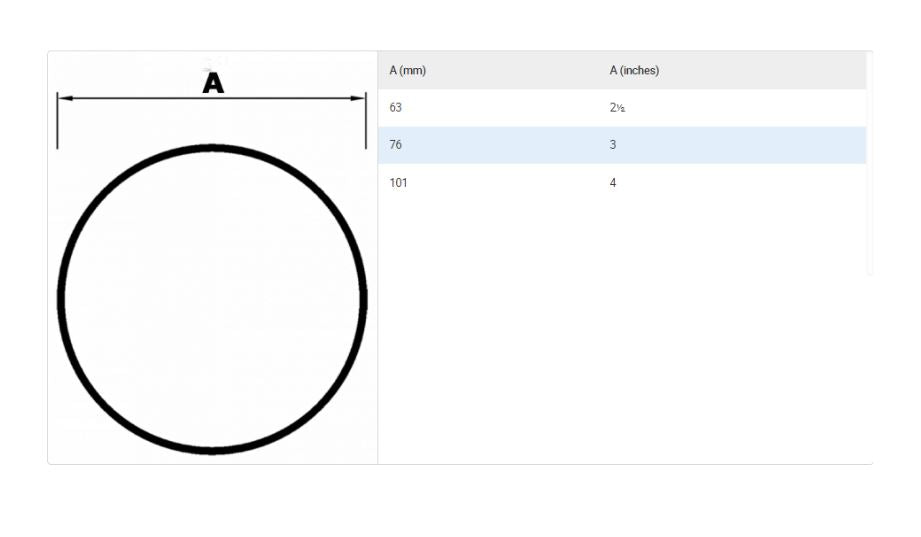 2.5" Round Uneared Offset 21" Projection Primed - Trade Warehouse