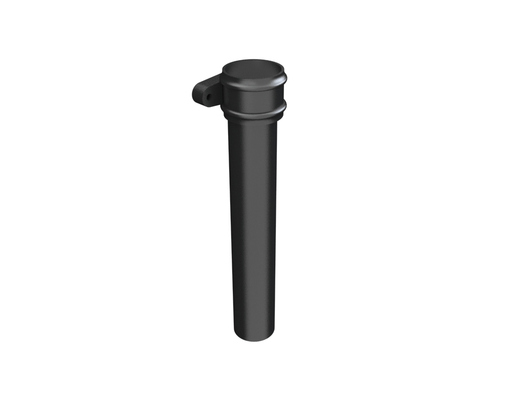 3" Round Eared Downpipe x 4ft Painted - Trade Warehouse