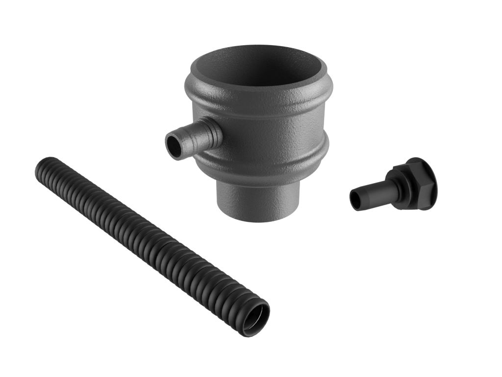 3" Round Uneared Rainwater Diverter Kit Primed - Trade Warehouse