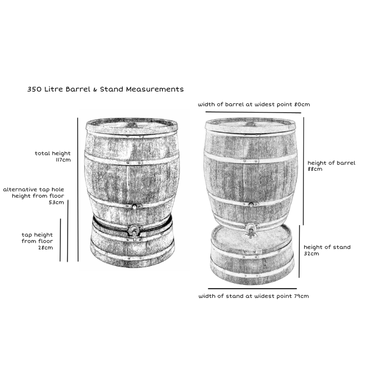 350L Barrel & Stand - Trade Warehouse