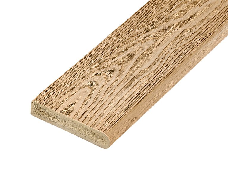 3.6m Premium Woodgrain Effect Bullnose Board Capstock PVC-ASA - Trade Warehouse