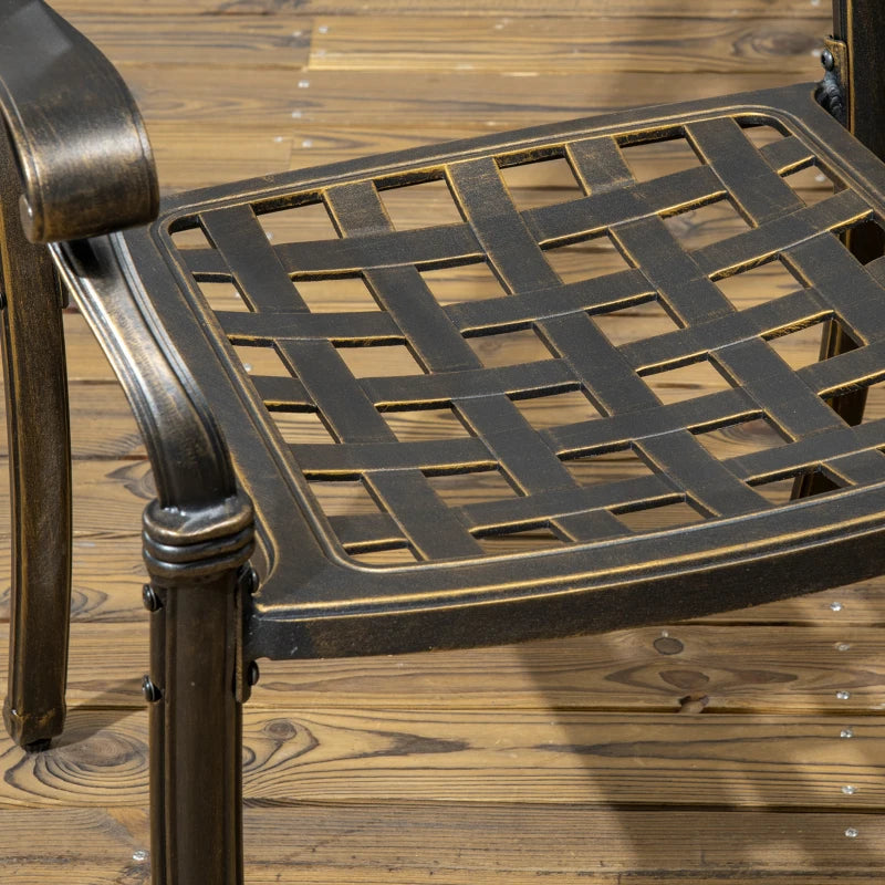 Bronze 7 Piece Cast Aluminium Patio Furniture Set