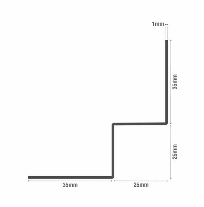 3m Fibre Cement Wall Cladding Internal Corner Profile Trim - Trade Warehouse