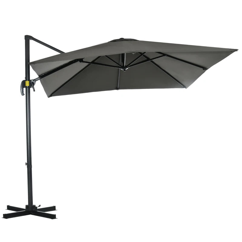 Dark Grey 2.5 x 2.5m Aluminium Sun Shade Canopy