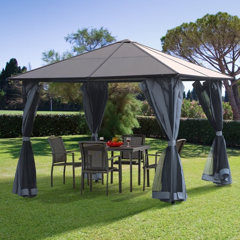 3x3 Garden Gazebo With Mesh Netting - Trade Warehouse