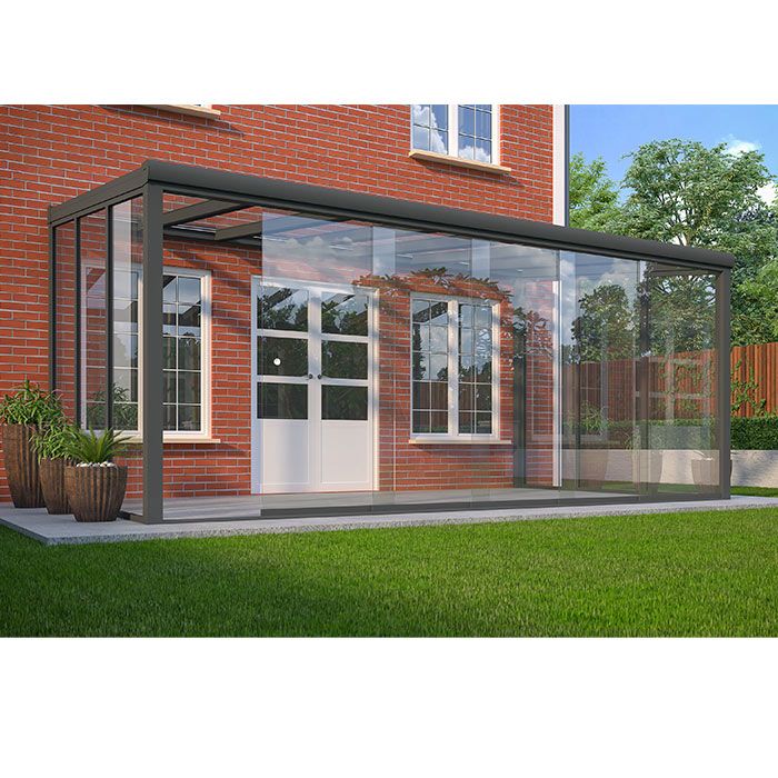 3X3M Aluminium Garden Room - Anthracite Grey - Trade Warehouse