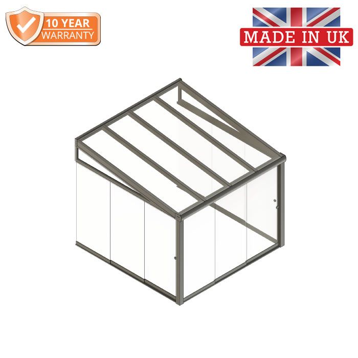 3X3M Aluminium Garden Room - Anthracite Grey - Trade Warehouse