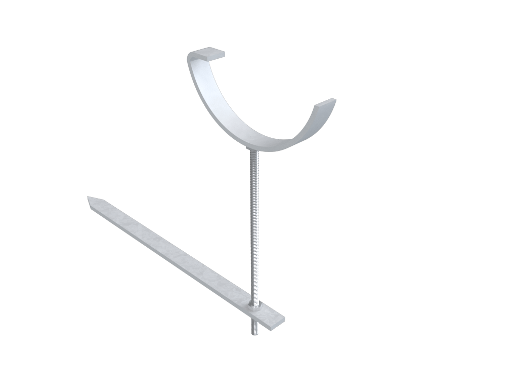 4" Plain Half Round Gutter Rise & Fall Bracket Primed - Trade Warehouse