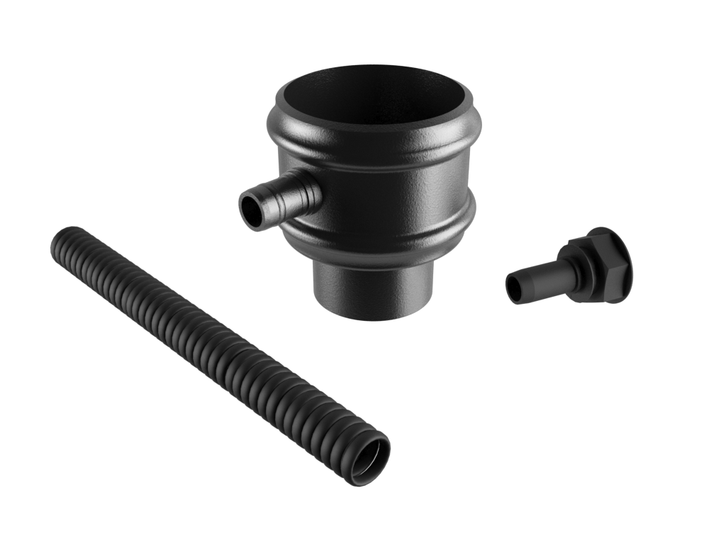 4" Round Uneared Rainwater Diverter Kit Painted - Trade Warehouse