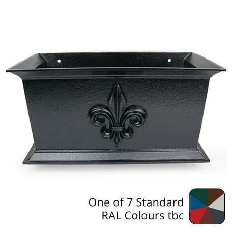 400mm Cast Aluminium Ornamental Hopper Head (with Fleur de Lis motif) - 76mm outlet - One of 7 Standard RAL Colours TBC - Trade Warehouse