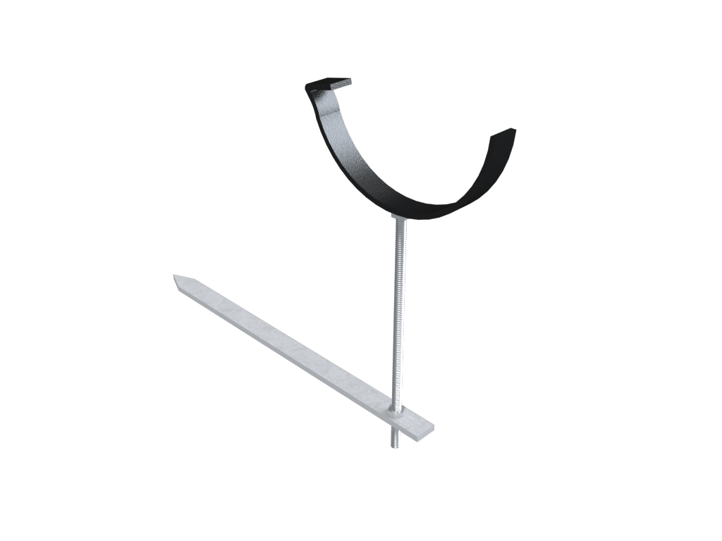 4.5" Beaded Half Round Gutter Rise & Fall Bracket Painted - Trade Warehouse