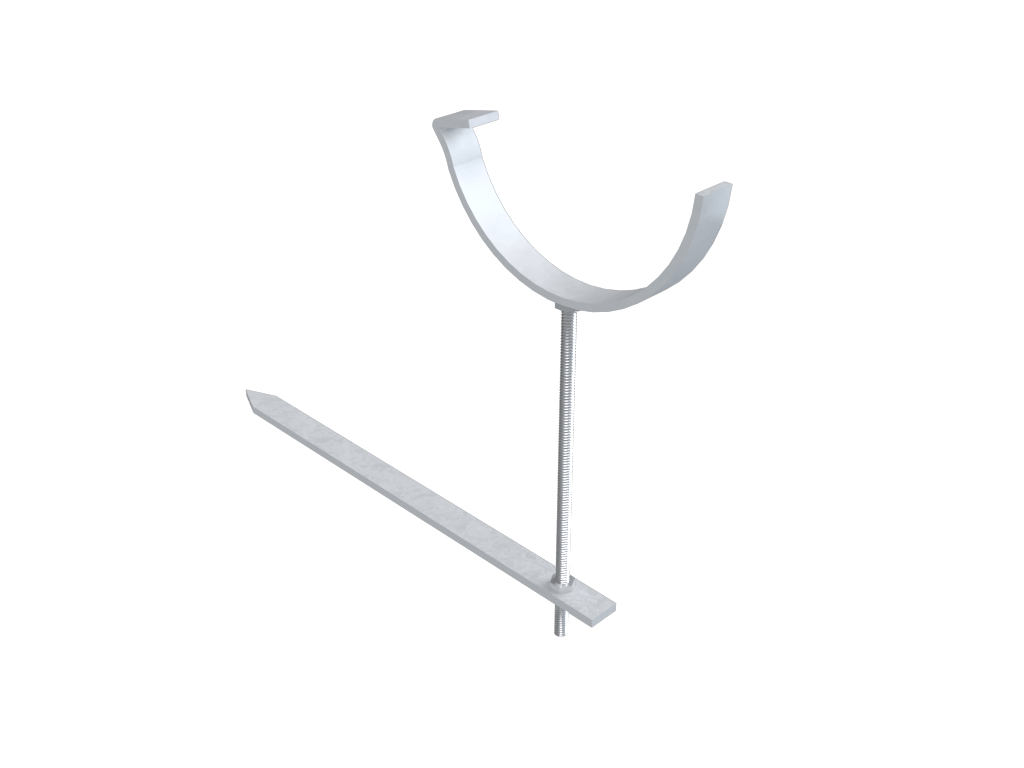 4.5" Beaded Half Round Gutter Rise & Fall Bracket Primed - Trade Warehouse