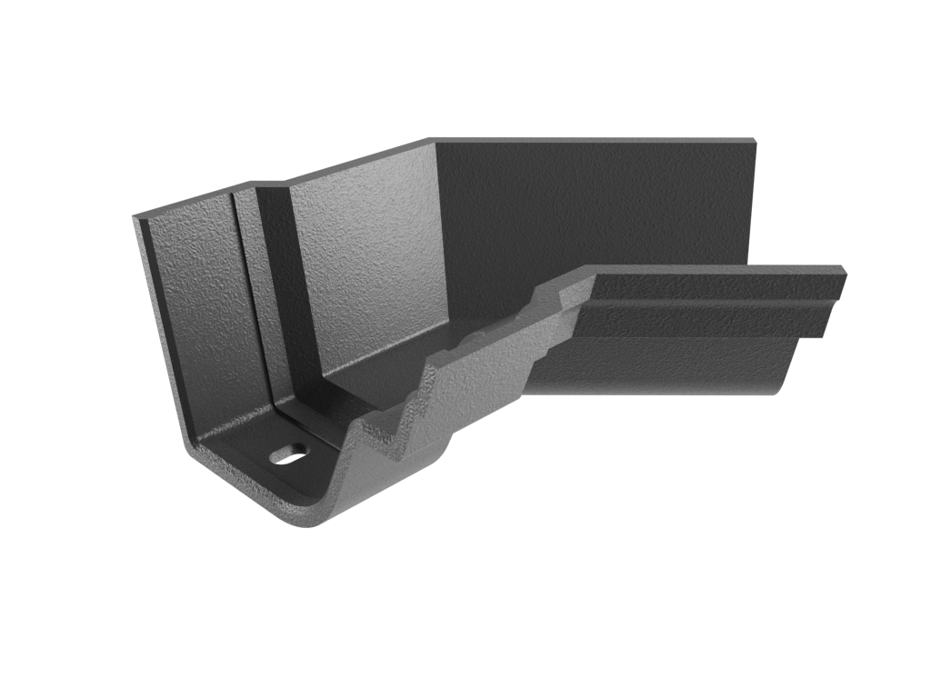 4.5" Notts Pattern Ogee Gutter 135 Degree Internal Angle Primed - Trade Warehouse