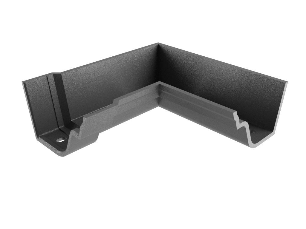 4.5" Notts Pattern Ogee Gutter 90 Degree Internal Angle Primed - Trade Warehouse