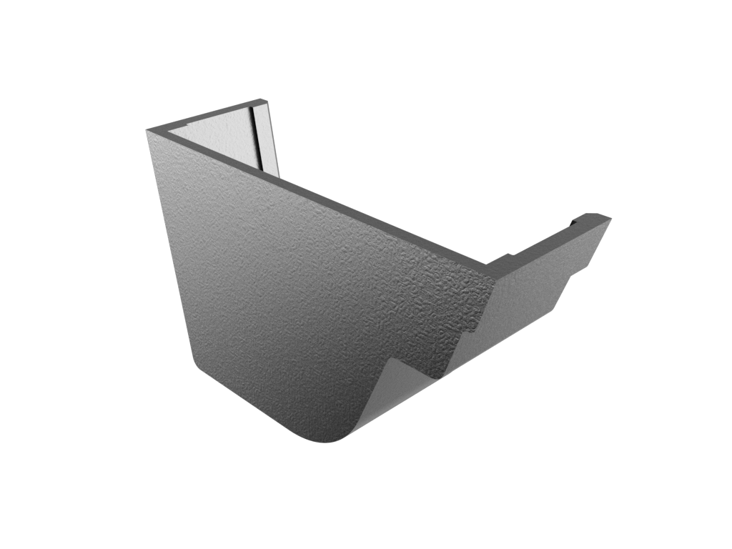 4.5" Notts Pattern Ogee Gutter Left Hand External Stopend Painted - Trade Warehouse