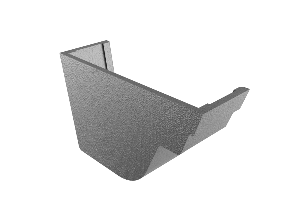 4.5" Notts Pattern Ogee Gutter Left Hand External Stopend Primed - Trade Warehouse