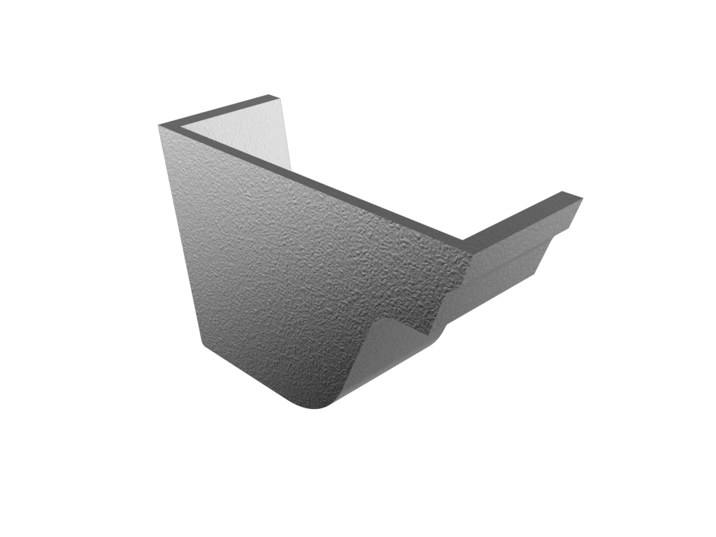 4.5" Notts Pattern Ogee Gutter Left Hand Internal Stopend Painted - Trade Warehouse