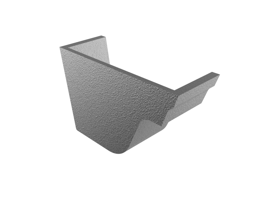 4.5" Notts Pattern Ogee Gutter Left Hand Internal Stopend Primed - Trade Warehouse