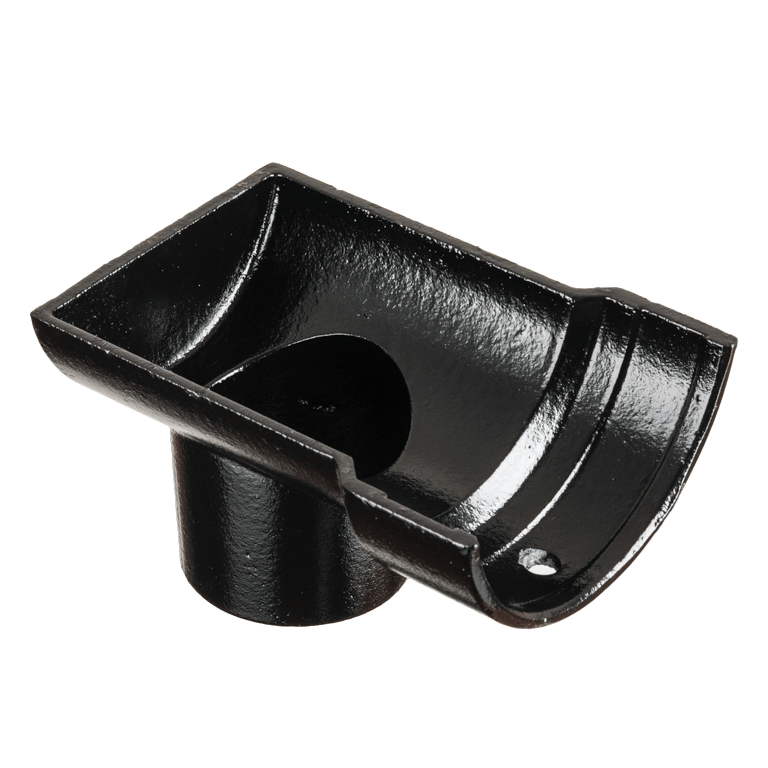 4.5" Plain Half Round Gutter Dropend Outlet 2.5" External Painted - Trade Warehouse