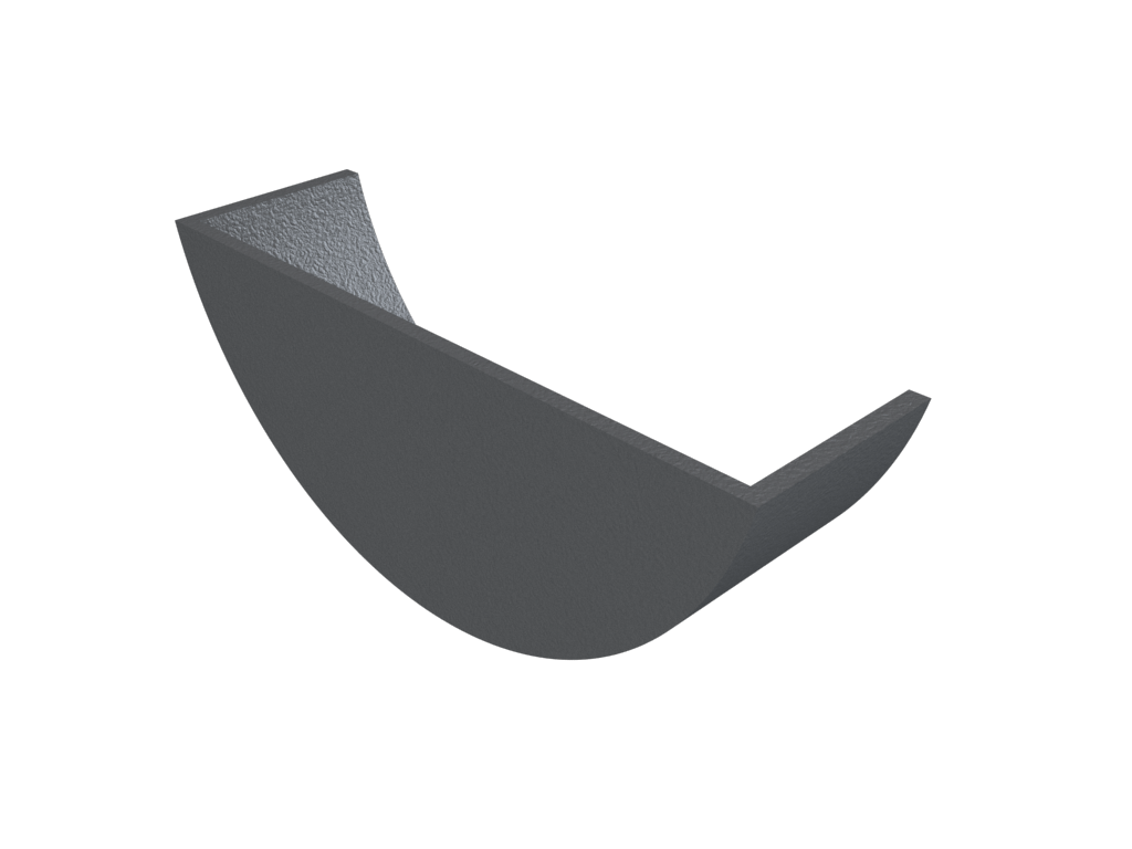 4.5" Plain Half Round Gutter Internal Stopend Primed - Trade Warehouse