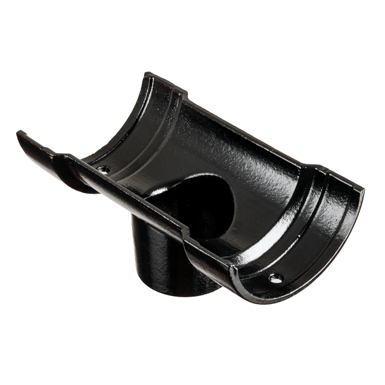 4.5" Plain Half Round Gutter Running Outlet 3" Painted - Trade Warehouse