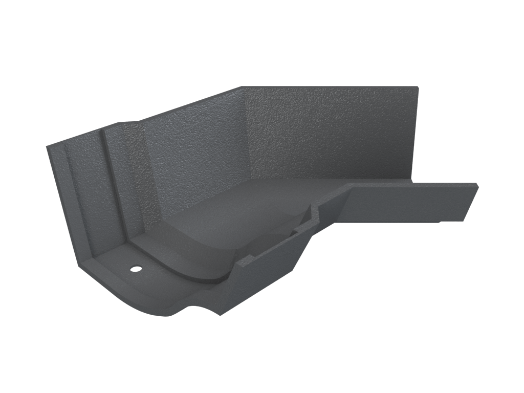 4.5" Victorian Ogee Gutter 135 Degree Internal Angle Primed - Trade Warehouse